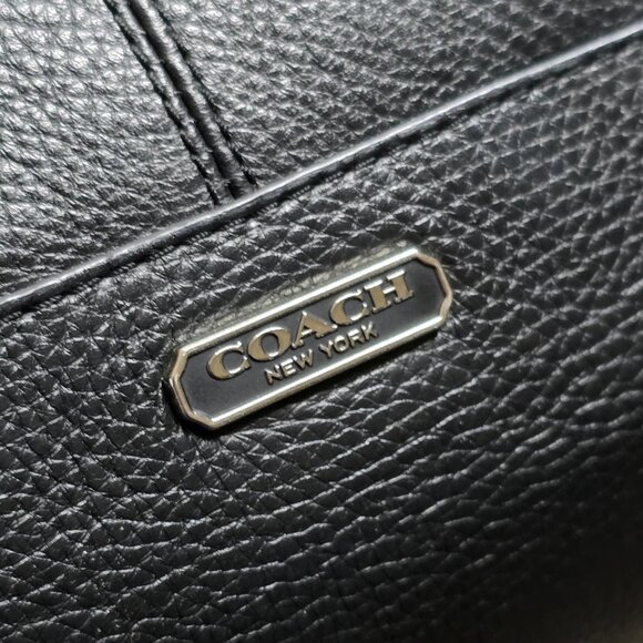 Vtg Coach Back Leather Katheryn Triple Zipper Satchel Bag 10"x 13"x7" - Picture 6 of 9